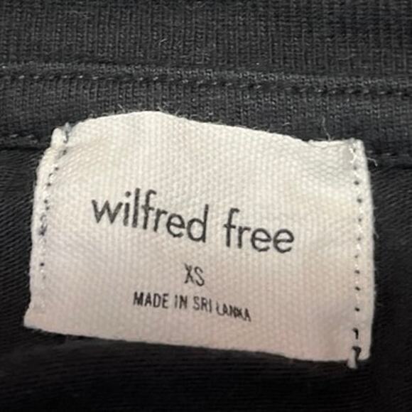 Aritzia Wilfred Black Knit Short Sleeve Pullover Crop Tee T-Shirt Top Size XS - Picture 3 of 4